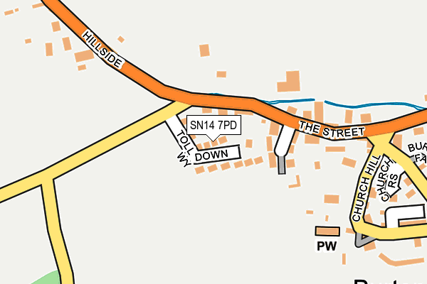 SN14 7PD map - OS OpenMap – Local (Ordnance Survey)