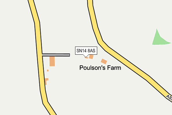 SN14 8AS map - OS OpenMap – Local (Ordnance Survey)