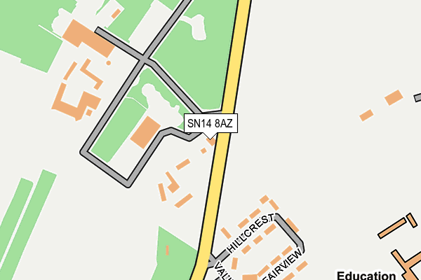 SN14 8AZ map - OS OpenMap – Local (Ordnance Survey)