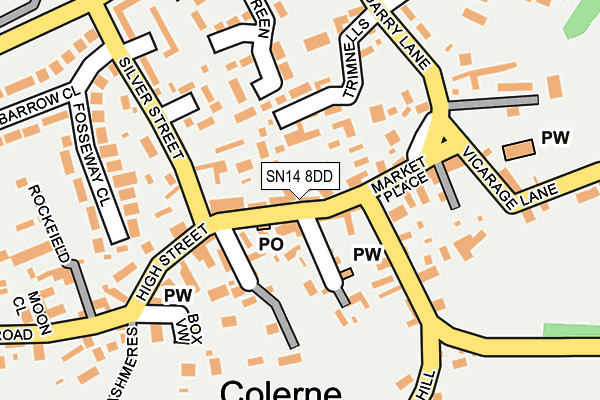 SN14 8DD map - OS OpenMap – Local (Ordnance Survey)