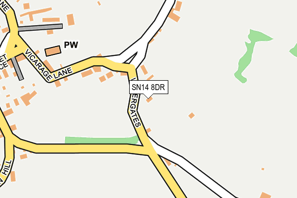 SN14 8DR map - OS OpenMap – Local (Ordnance Survey)