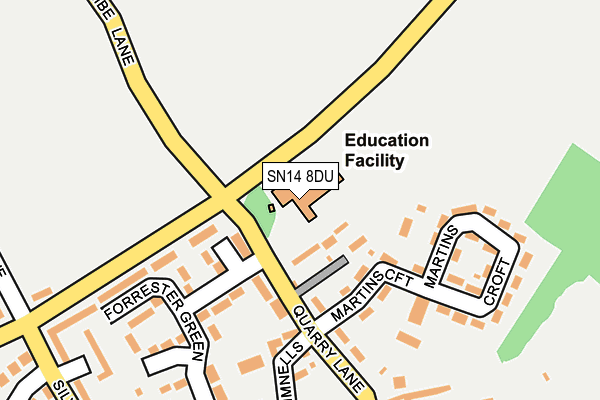 SN14 8DU map - OS OpenMap – Local (Ordnance Survey)