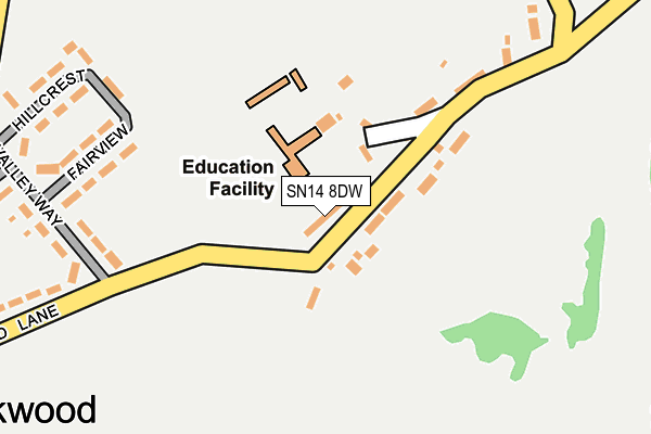 SN14 8DW map - OS OpenMap – Local (Ordnance Survey)