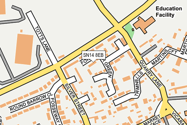 SN14 8EB map - OS OpenMap – Local (Ordnance Survey)