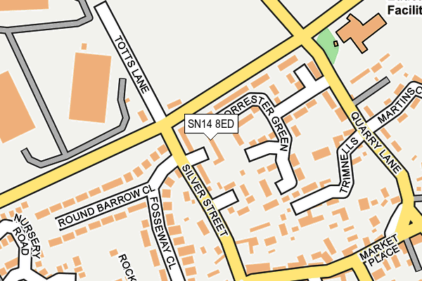 SN14 8ED map - OS OpenMap – Local (Ordnance Survey)