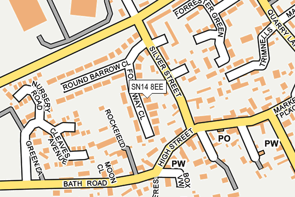SN14 8EE map - OS OpenMap – Local (Ordnance Survey)