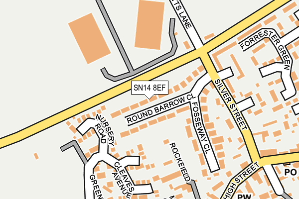 SN14 8EF map - OS OpenMap – Local (Ordnance Survey)