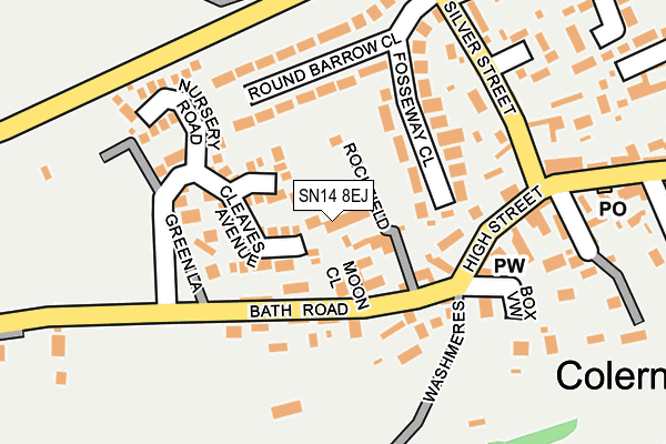 SN14 8EJ map - OS OpenMap – Local (Ordnance Survey)
