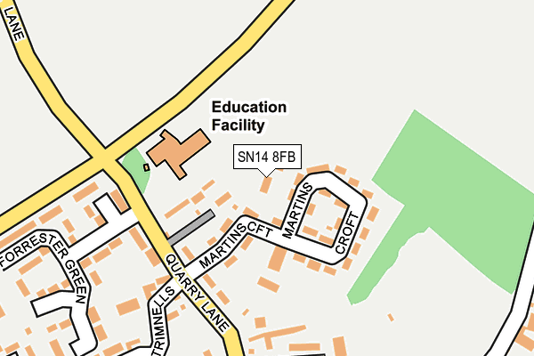 SN14 8FB map - OS OpenMap – Local (Ordnance Survey)