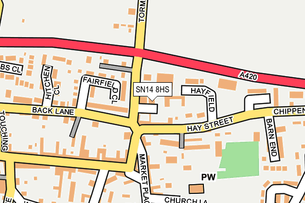 SN14 8HS map - OS OpenMap – Local (Ordnance Survey)
