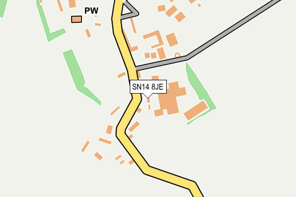 SN14 8JE map - OS OpenMap – Local (Ordnance Survey)
