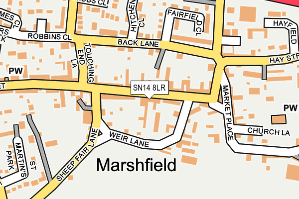 SN14 8LR map - OS OpenMap – Local (Ordnance Survey)