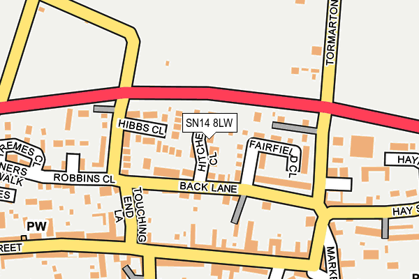 SN14 8LW map - OS OpenMap – Local (Ordnance Survey)