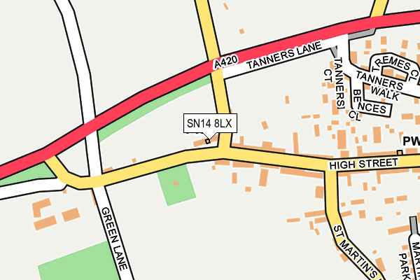 SN14 8LX map - OS OpenMap – Local (Ordnance Survey)