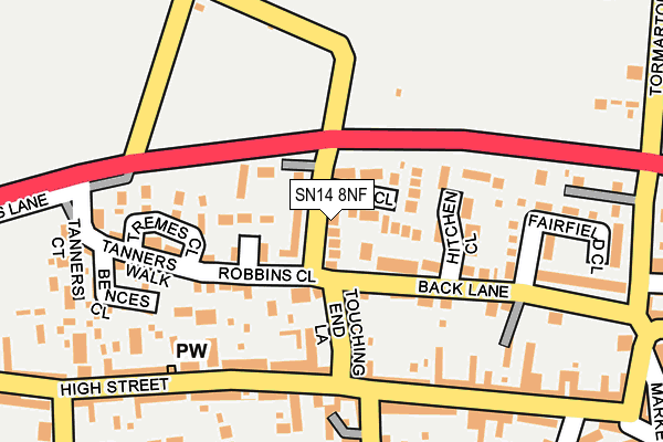 SN14 8NF map - OS OpenMap – Local (Ordnance Survey)