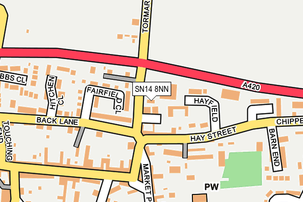 SN14 8NN map - OS OpenMap – Local (Ordnance Survey)