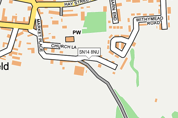 SN14 8NU map - OS OpenMap – Local (Ordnance Survey)