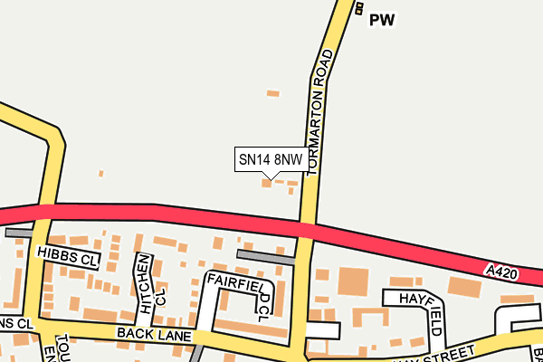 SN14 8NW map - OS OpenMap – Local (Ordnance Survey)