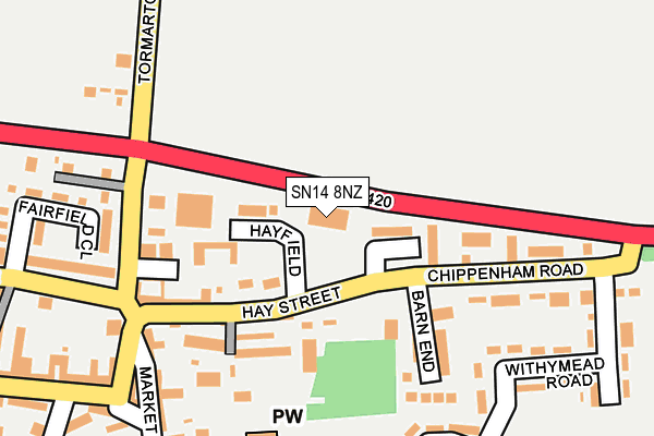SN14 8NZ map - OS OpenMap – Local (Ordnance Survey)
