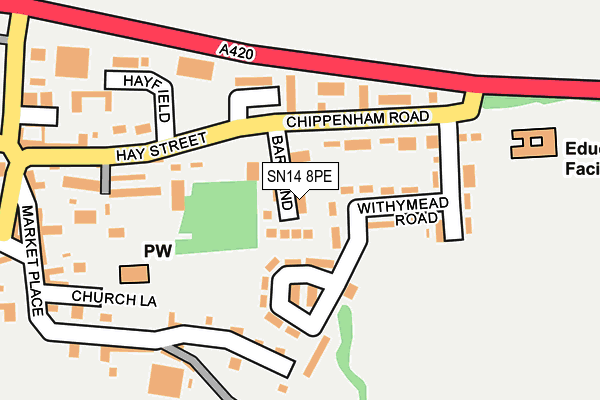 SN14 8PE map - OS OpenMap – Local (Ordnance Survey)