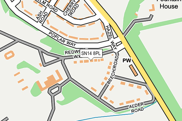 SN14 8PL map - OS OpenMap – Local (Ordnance Survey)