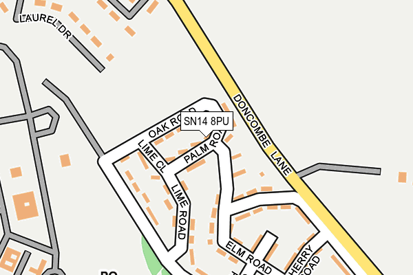 SN14 8PU map - OS OpenMap – Local (Ordnance Survey)
