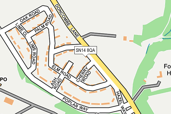 SN14 8QA map - OS OpenMap – Local (Ordnance Survey)