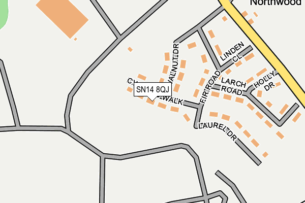 SN14 8QJ map - OS OpenMap – Local (Ordnance Survey)