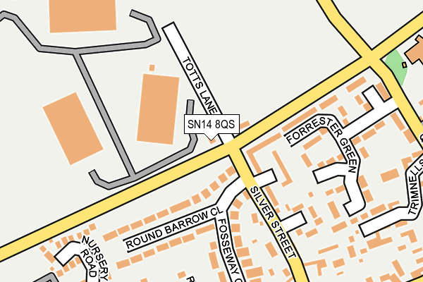 SN14 8QS map - OS OpenMap – Local (Ordnance Survey)