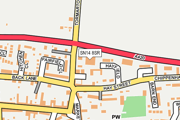 SN14 8SR map - OS OpenMap – Local (Ordnance Survey)