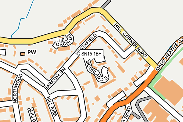 SN15 1BH map - OS OpenMap – Local (Ordnance Survey)