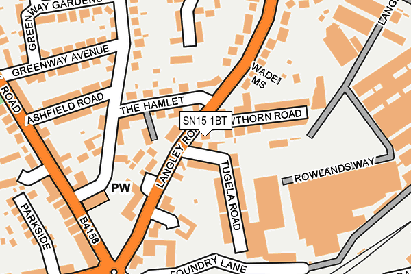 SN15 1BT map - OS OpenMap – Local (Ordnance Survey)