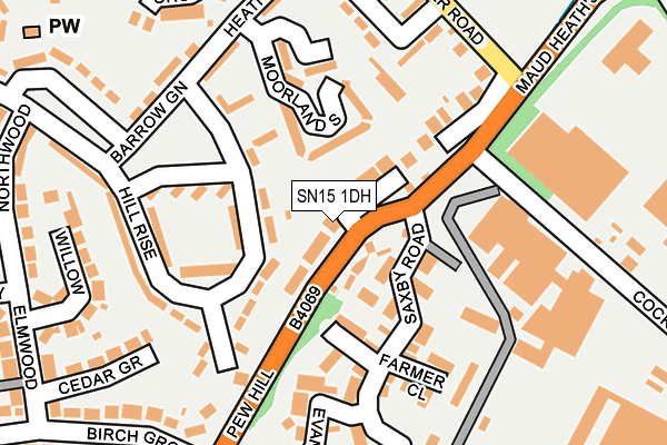 SN15 1DH map - OS OpenMap – Local (Ordnance Survey)