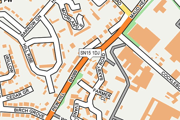 SN15 1DJ map - OS OpenMap – Local (Ordnance Survey)