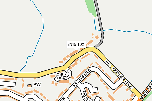 SN15 1DX map - OS OpenMap – Local (Ordnance Survey)