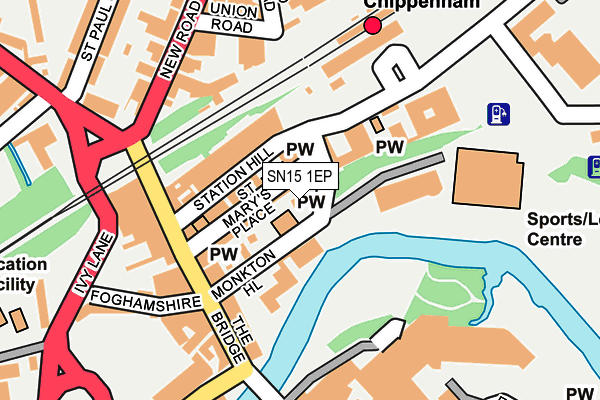 SN15 1EP map - OS OpenMap – Local (Ordnance Survey)