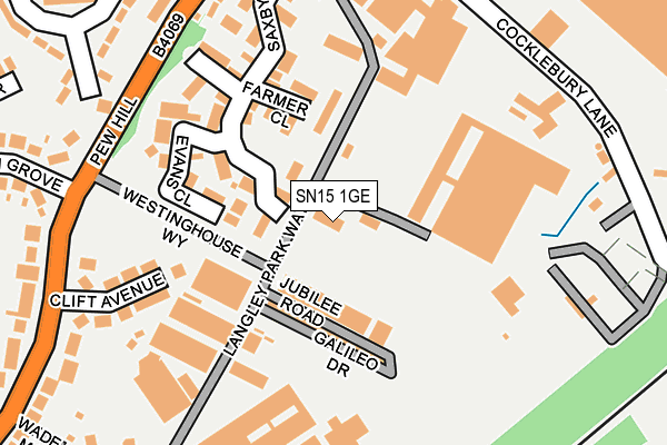 SN15 1GE map - OS OpenMap – Local (Ordnance Survey)