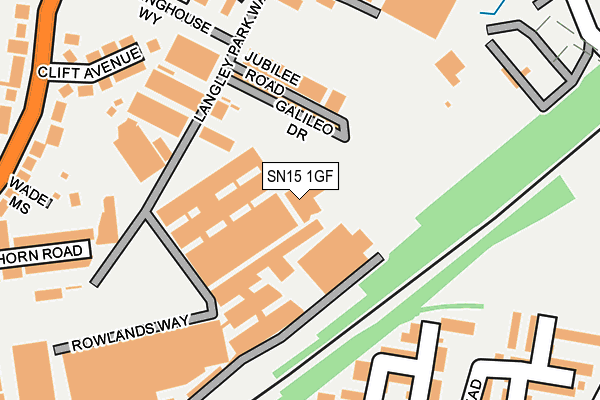 SN15 1GF map - OS OpenMap – Local (Ordnance Survey)