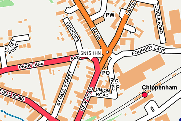 SN15 1HN map - OS OpenMap – Local (Ordnance Survey)
