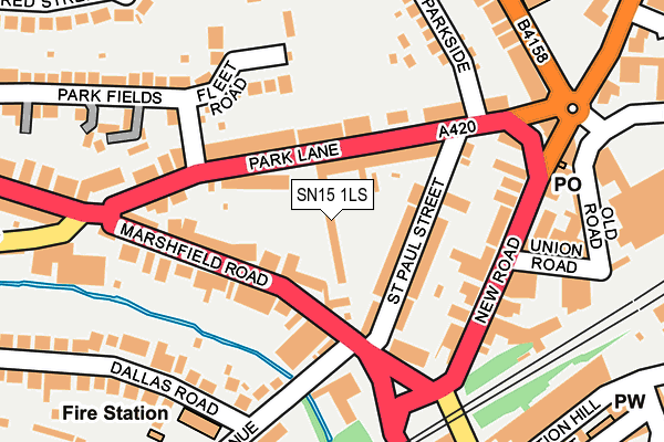 SN15 1LS map - OS OpenMap – Local (Ordnance Survey)