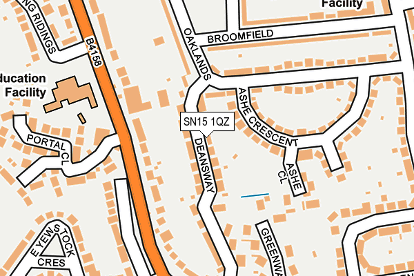 SN15 1QZ map - OS OpenMap – Local (Ordnance Survey)