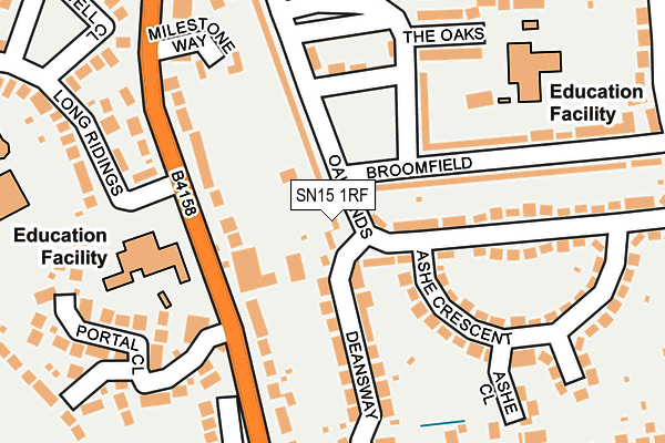 SN15 1RF map - OS OpenMap – Local (Ordnance Survey)