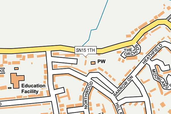 SN15 1TH map - OS OpenMap – Local (Ordnance Survey)