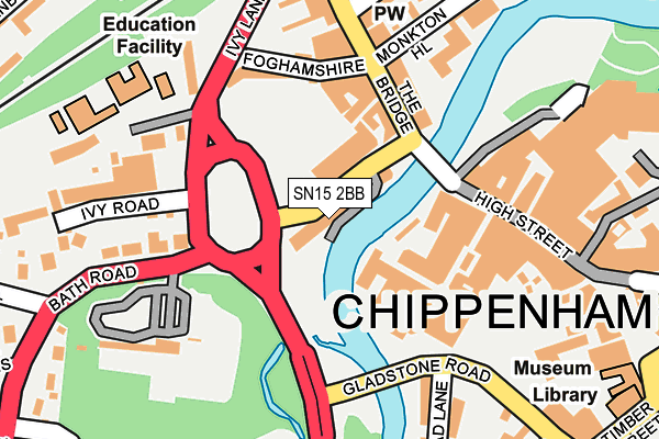 SN15 2BB map - OS OpenMap – Local (Ordnance Survey)