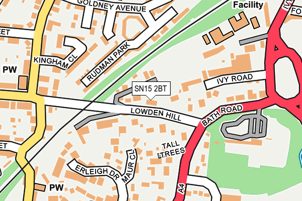 SN15 2BT map - OS OpenMap – Local (Ordnance Survey)