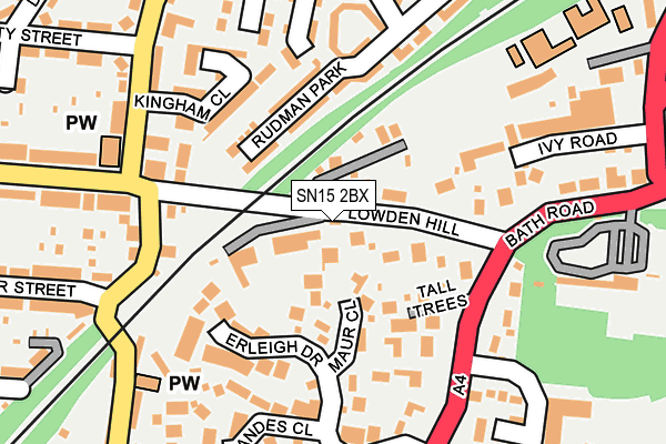 SN15 2BX map - OS OpenMap – Local (Ordnance Survey)
