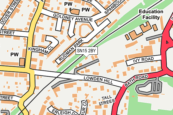 SN15 2BY map - OS OpenMap – Local (Ordnance Survey)
