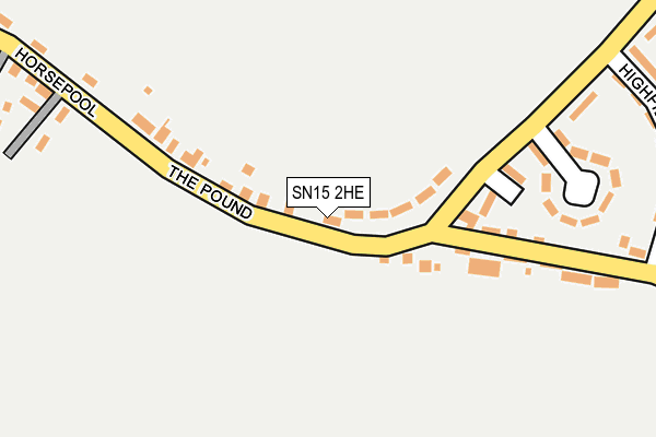 SN15 2HE map - OS OpenMap – Local (Ordnance Survey)