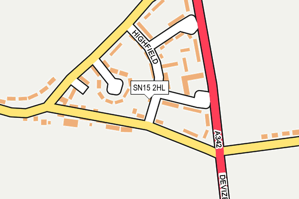 SN15 2HL map - OS OpenMap – Local (Ordnance Survey)