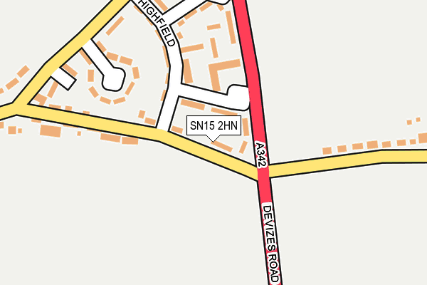 SN15 2HN map - OS OpenMap – Local (Ordnance Survey)
